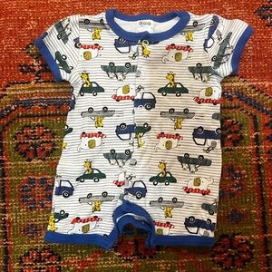 Carter's Striped Bodysuit with Cars and Animals